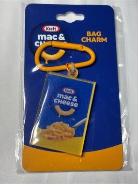 New Kraft Mac & Cheese Bag Charm - Blue & Yellow